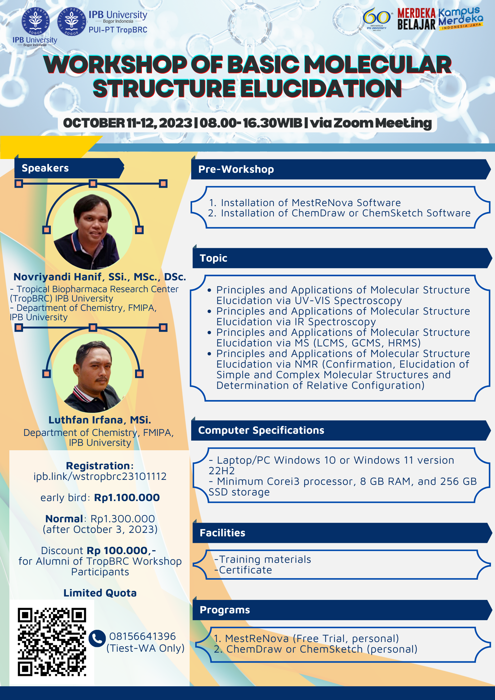 Flyer Workshop of Basic Molecular Structure Elucidation
