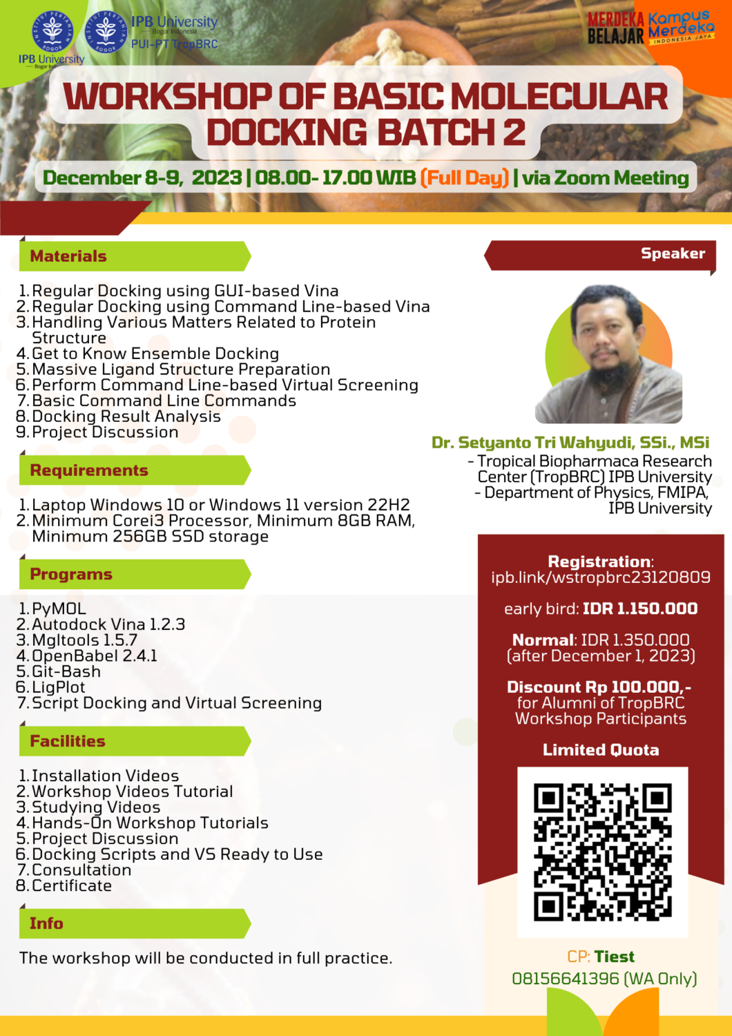 Info: Workshop of Basic Molecular Docking Batch 2 - TropBRC