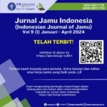 Indonesian Journal of Jamu (JJI) Vol. 9 (1) January – April 2024 has been published!