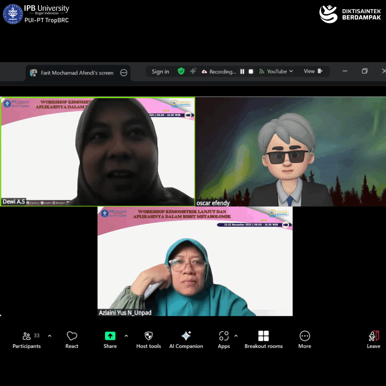 Workshop Kemometrik Lanjut dan Aplikasinya dalam Riset Metabolomik