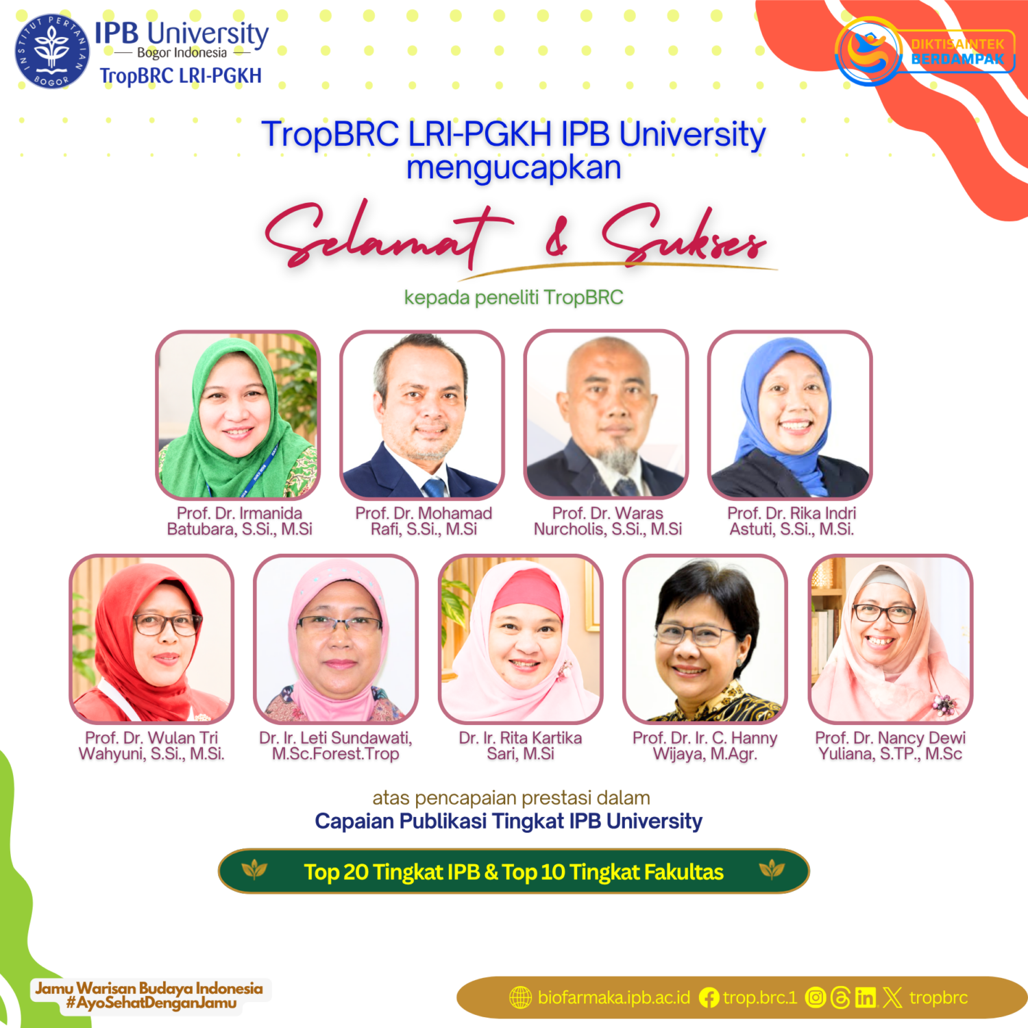 TropBRC Researchers Excel in Publication Achievements