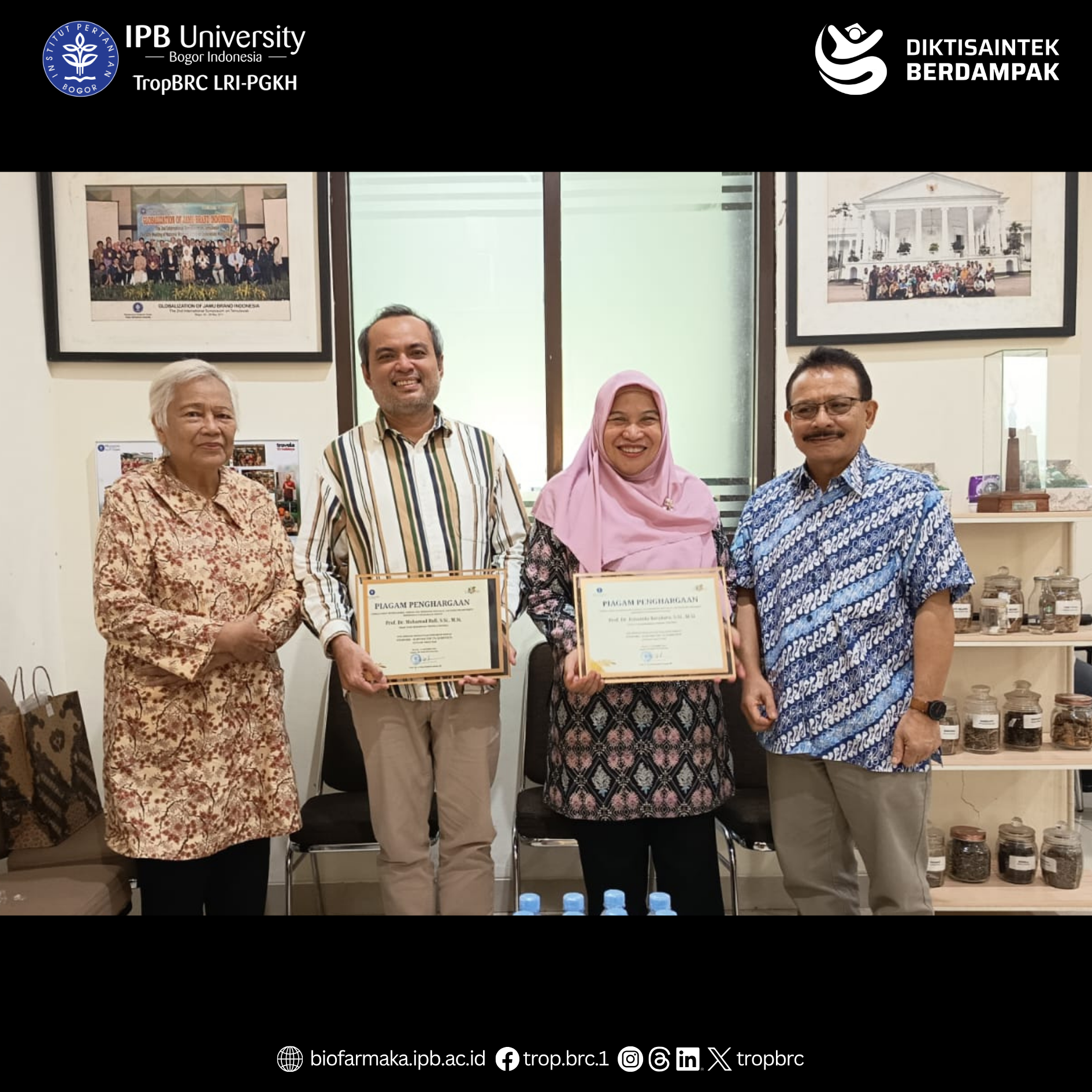 Top scientists receiving LRI-PGKH awards during the 28 years of TropBRC celebration.
